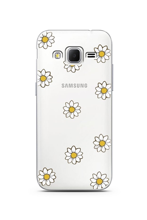 Super Transparent Phone Case for Samsung Core Prime Daisy Rare Design