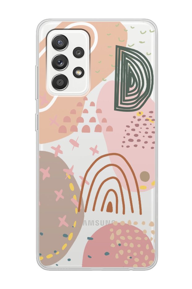 Samsung A33 5g Super Transparent Phone Case with Brush Stains Design