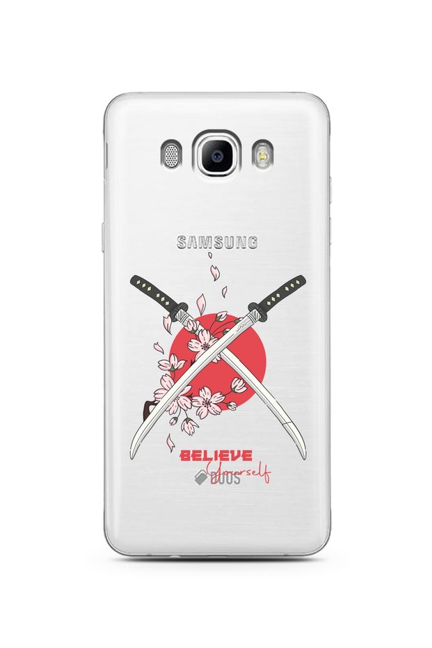 Super Transparent Phone Case for Samsung J7 2016 Sakura Sword Design
