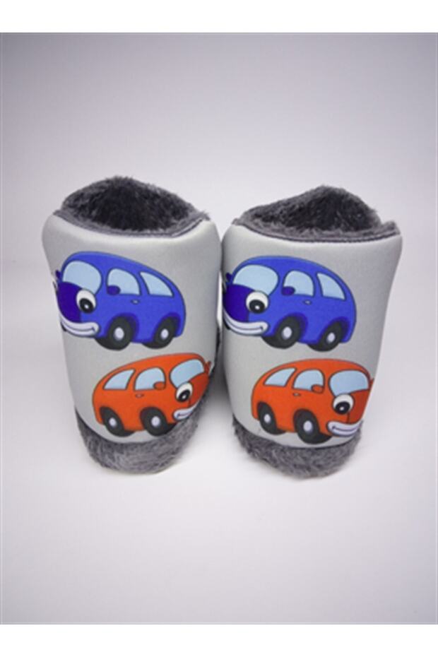 Gri Arabalı Baskılı Panduf - 3