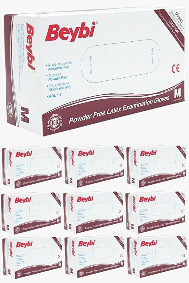 Powder-Free Latex 10 Packs in One Size M