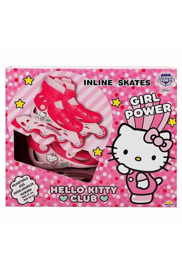 Kız Çocuk Pembe Hello Kitty Inline 4 Teker Paten - 8