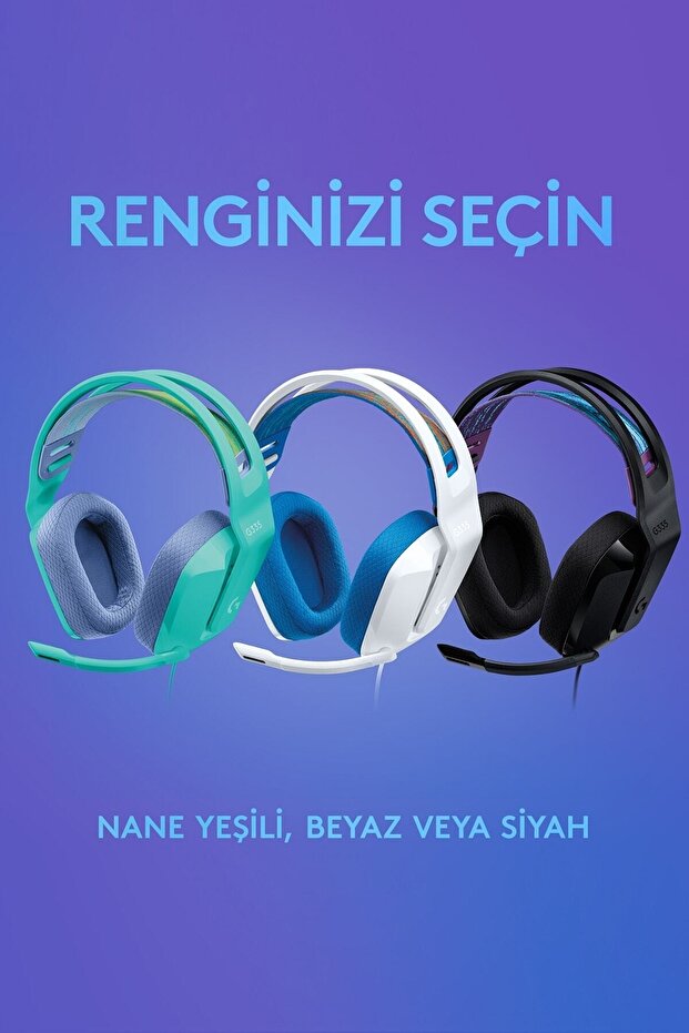 G G335 Kablolu Oyuncu Kulaklığı - Siyah - 7