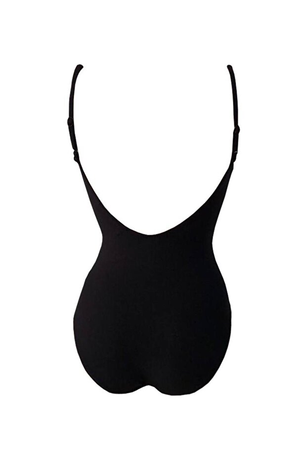 Bella Deep V Swimsuit Black - 2