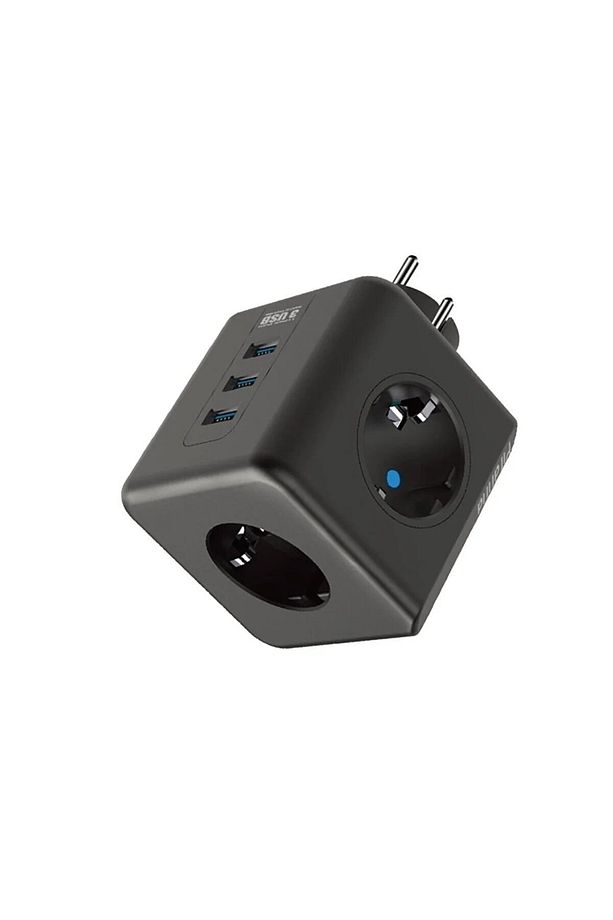 Duvar Tipi Düzenleyici Priz Usb Ve Fiş Kare Küçük 3 Fiş 3 Usb 2500 Wt 10.a Çıkışlı - 2