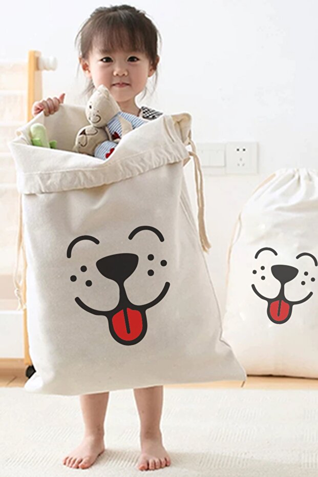 Washable Patterned 100% Cotton Kids Toy Giant Organizer Bag - Diaper Organizer | bolsa