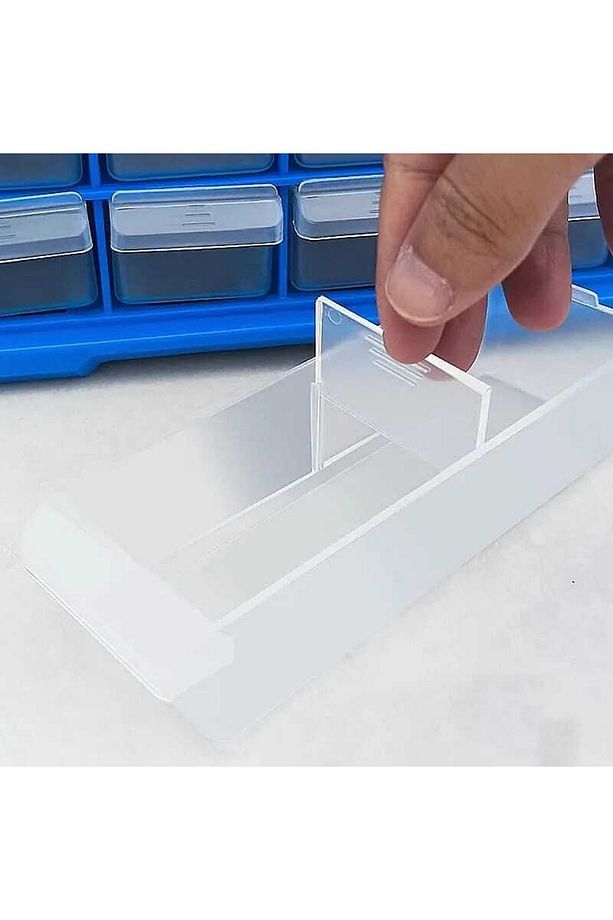 Mono Blok Çekmece Seti 12'li Organizer Seti Monoblok Çekmece Vida Dübel Kutusu Takı Kutusu - 8