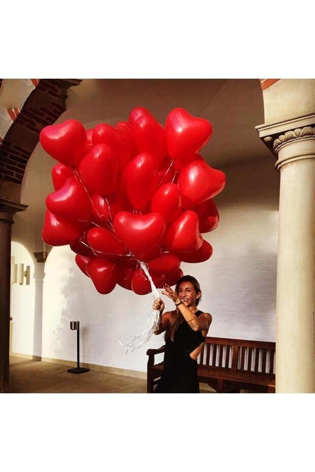Valentine's Day Red Heart Balloon 50 Pieces