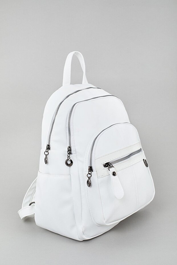 Dámsky biely batoh Multi-Eye - 1