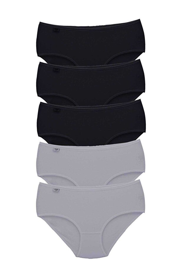 5 Pieces Women's High Waist Bato Thin Rubber Panties S4