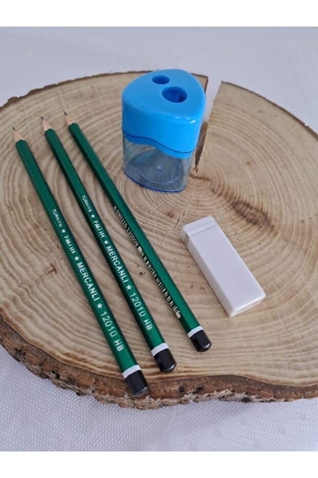 Pencil, Pencil Sharpener, Eraser Set