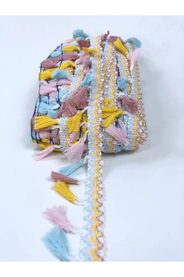 Yellow Powder Colored Fringe Tassel – Special Design, Accessory, Quality Production, Eye-Catching Style – D