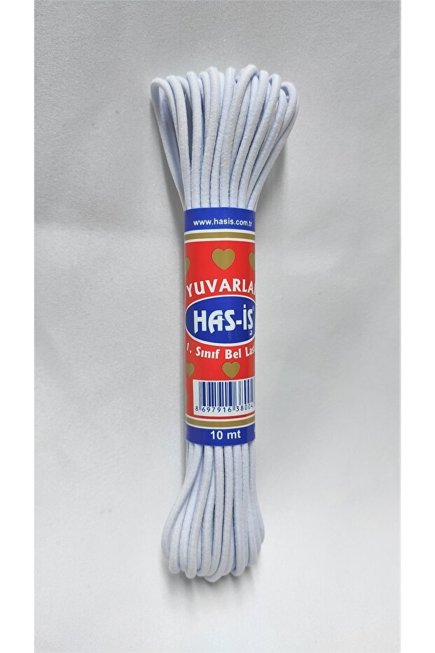Has-Work Round White Rubber - 10m Waist Leg Frost Rubber