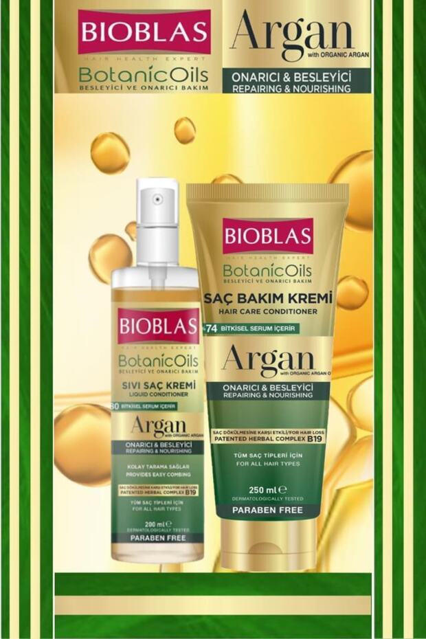 Argan Liquid Conditioner 200 Ml & Argan Hair Care Cream 250 Ml