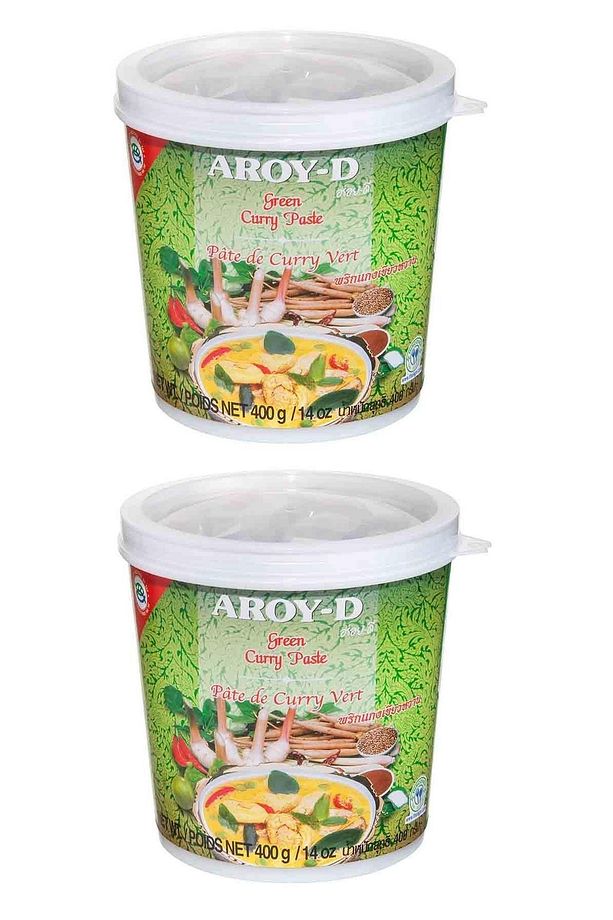 Aroy-d Yeşil Köri Ezmesi 400 Gr 2 Adet Green Curry Paste - 1