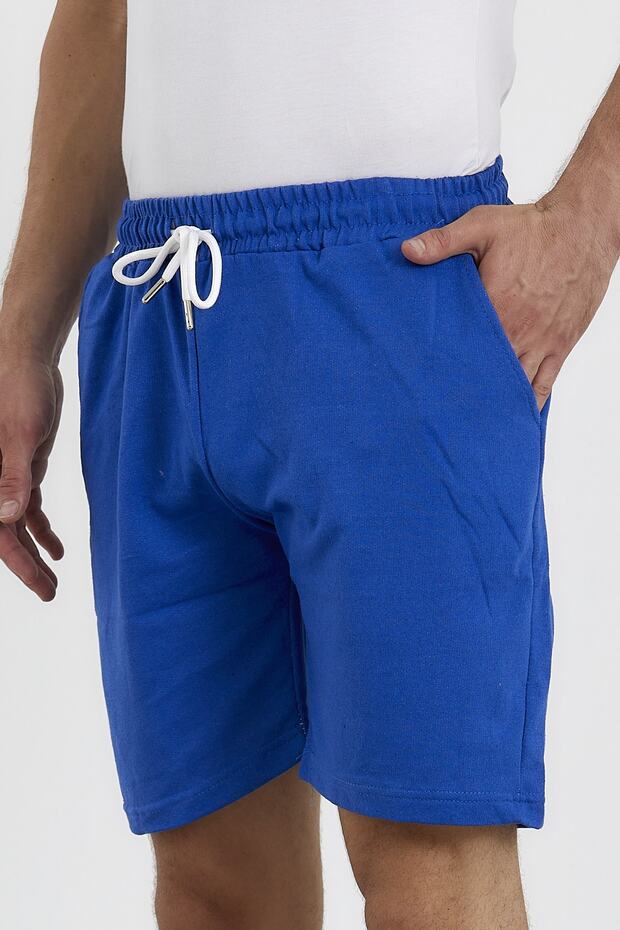 Unisex Slim Fitt/dar Mavi 2 Iplik Yazlık Ince Spor Şort - 3