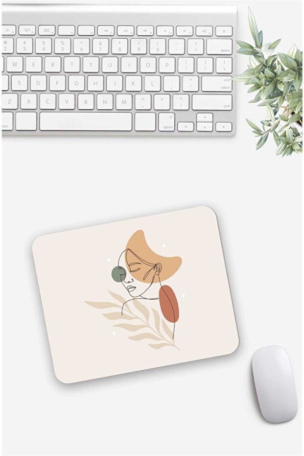 9 Mouse Pads with Abstract Face Pattern - 1