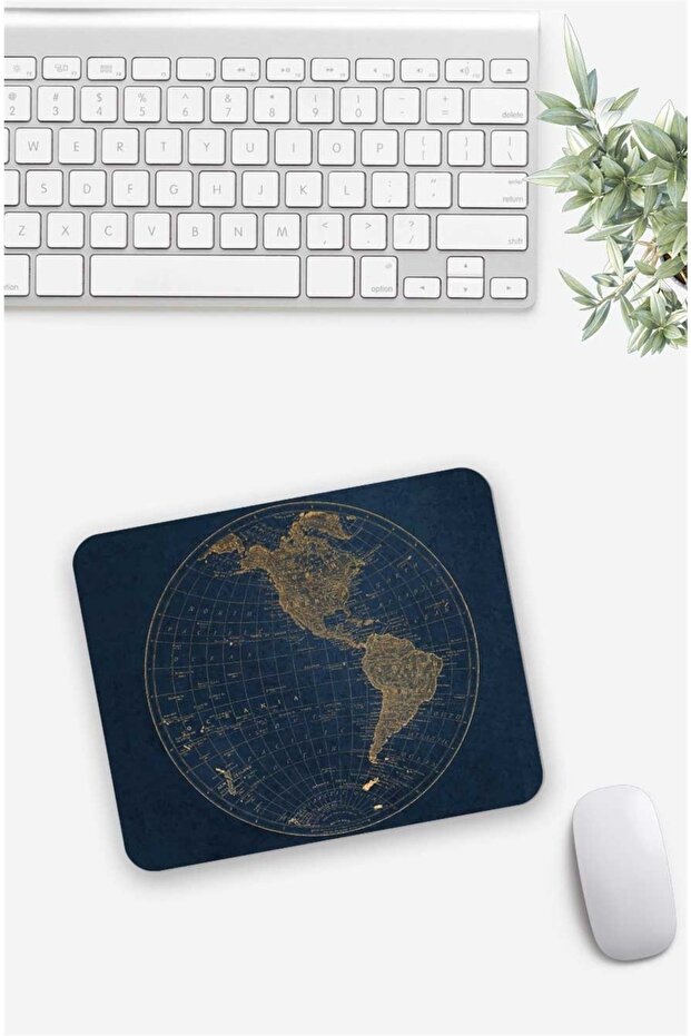 World Map Patterned Mouse Pad - 1