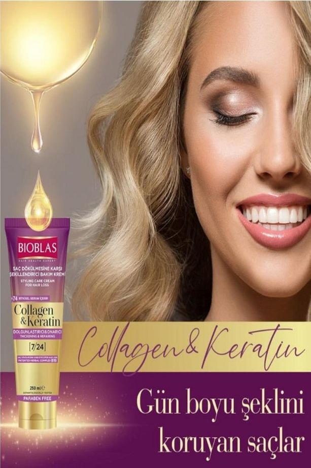 Collagen&keratin Şampuan 360 Ml+saç Şekillendirici Bakım Kremi 250 Ml - 3
