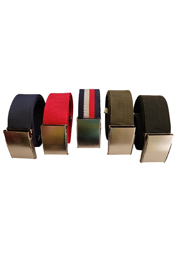 Tactical Style Canvas Belt with Sports Metal Buckle