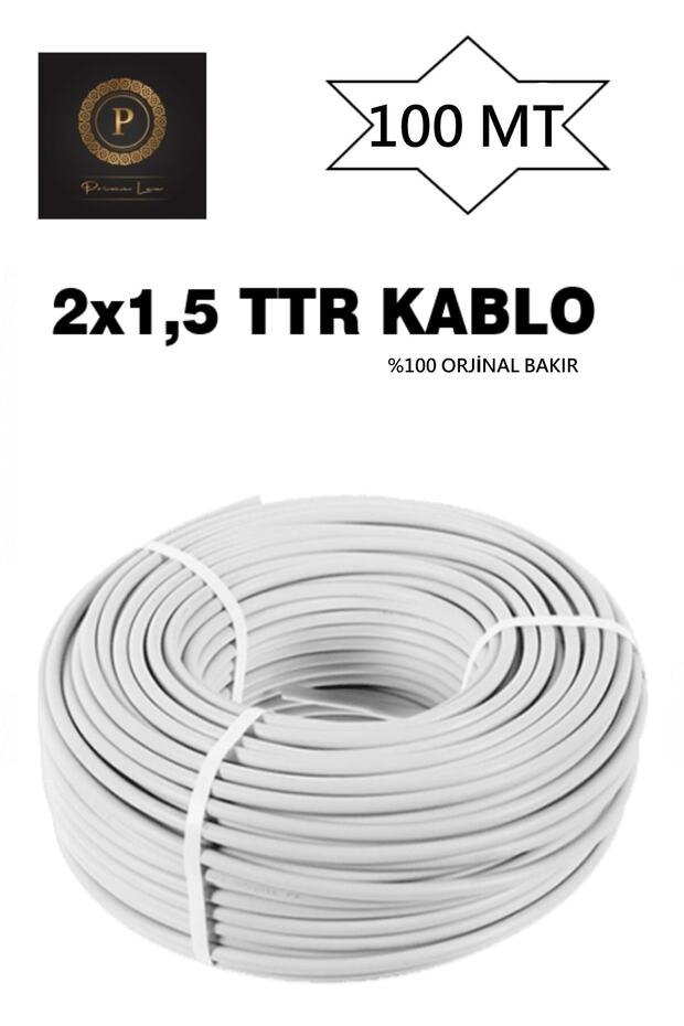 2x1,5 Çok Telli Ttr Kablo 100 Metre (CCA) - 1