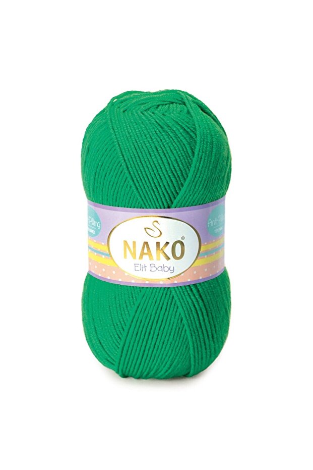 Elit Baby 5-Piece Hand Knitting Thread Antique Green 1594