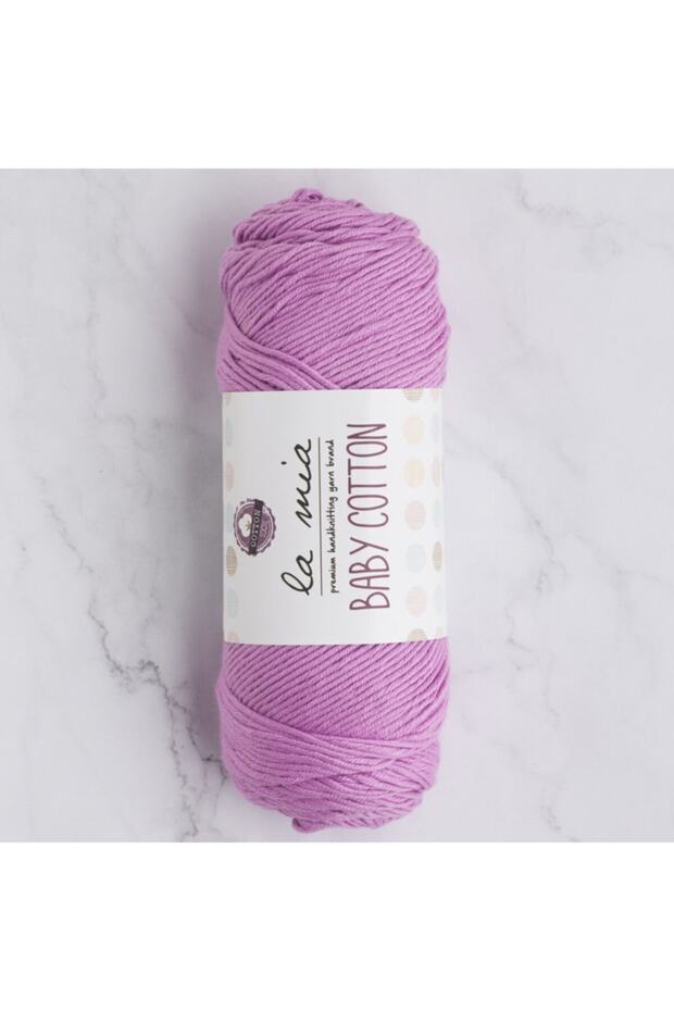 La Mia Baby Cotton Lilac Hand Knitting Yarn - L048