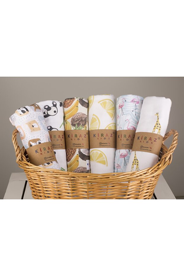 Lemon Pattern Two Layer Muslin Blanket - 3