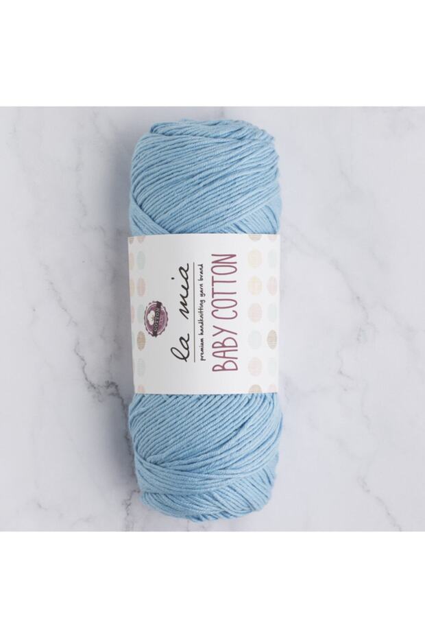 La Mia Baby Cotton Blue Hand Knitting Yarn - L041