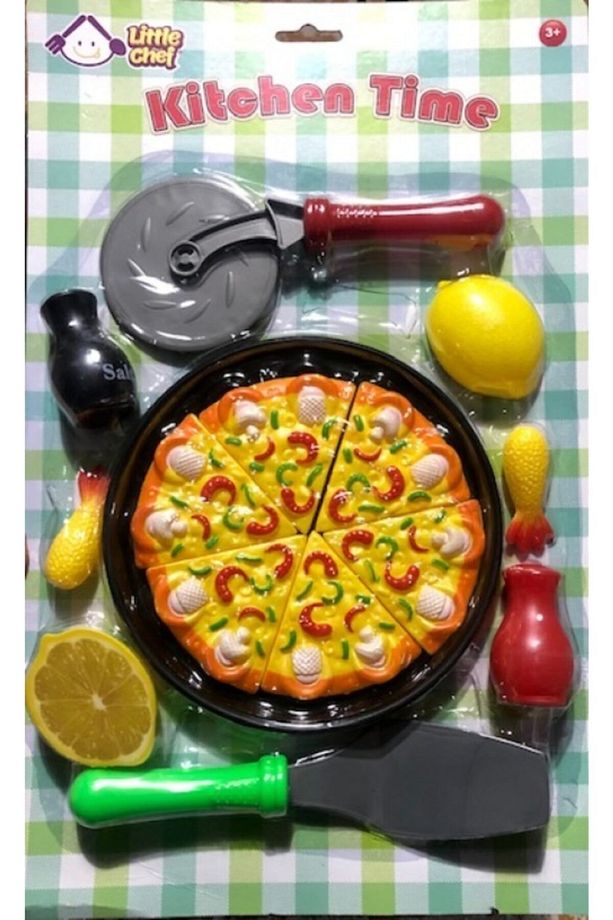 Minik Şef Mutfak Seti Pizza Zamanı Oyuncak 15 Parça - 1
