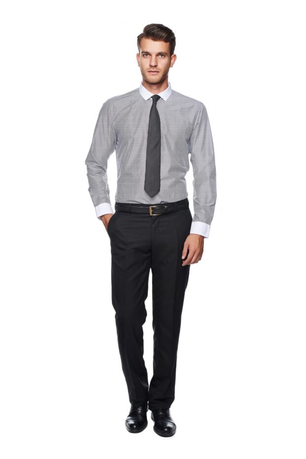 Tailored Slim Fit Çizgili Gömlek - 2