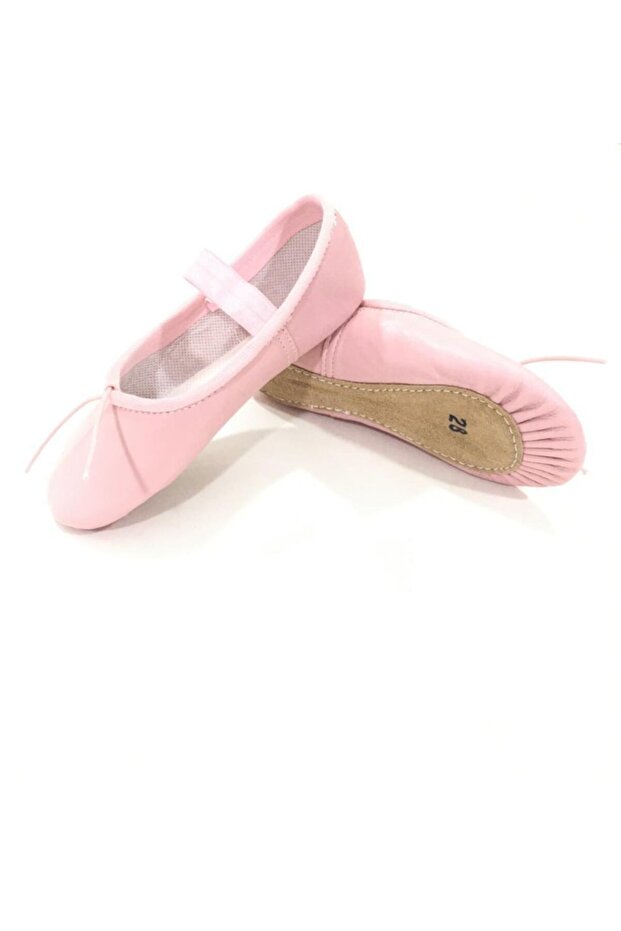 Pink Leather Single Sole Ballet Booties