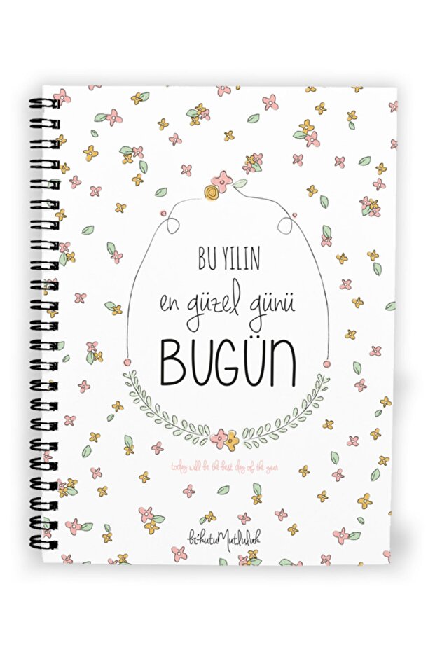 N008 A5 Design Spiral Notebook - This Year's Most Beautiful Day Today Notepad