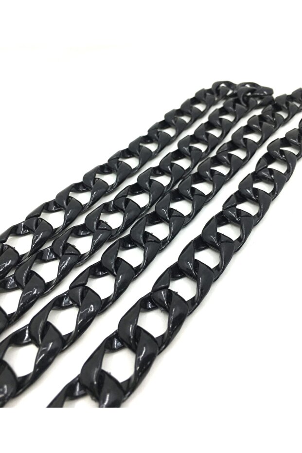 Acrylic Flat Black Chain (1 Meter)