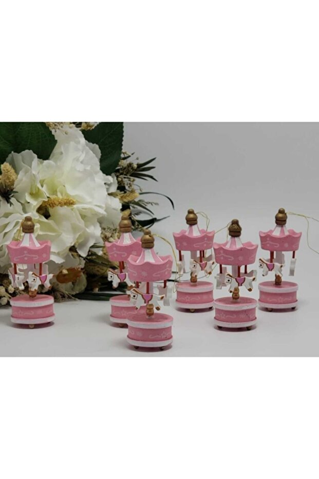 Ahşap Atlı Karınca 6 Lı Pembe - 1