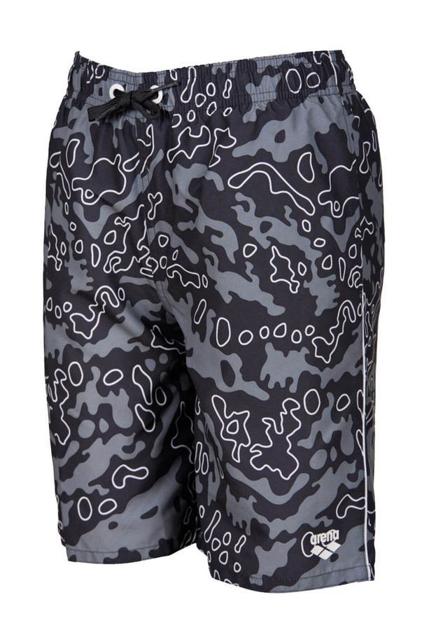 Unisex Çocuk Gri Camouflage Desenli Şort Mayo - 2