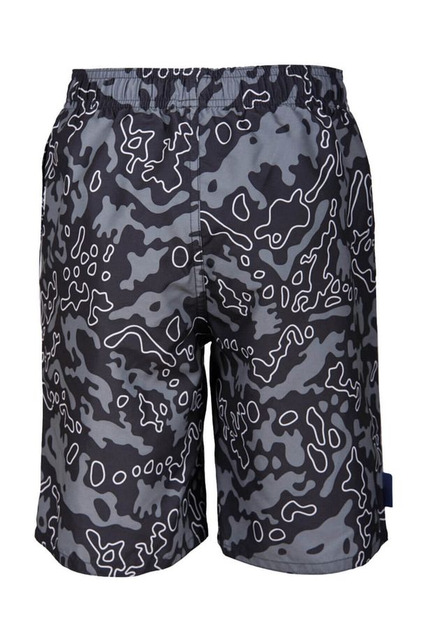 Unisex Çocuk Gri Camouflage Desenli Şort Mayo - 3