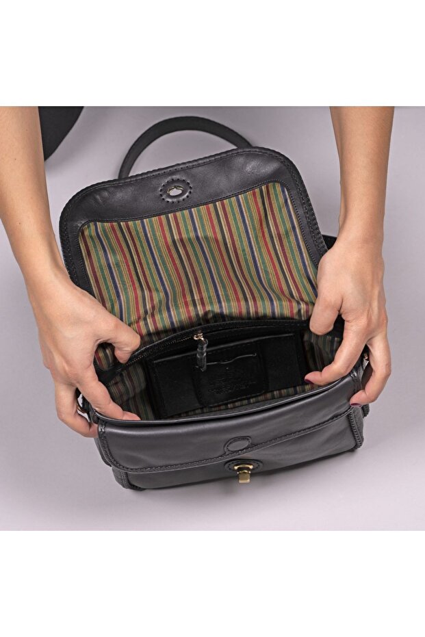 Handmade Deri Postacı Çanta (Derin) - 5