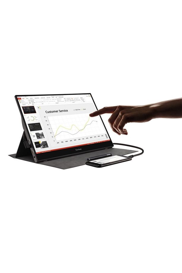 16 Fhd Ips Panel 10 Nokta Dokunmatik 2x Usb Type-c Destekli Taşınabilir Monitör - 1