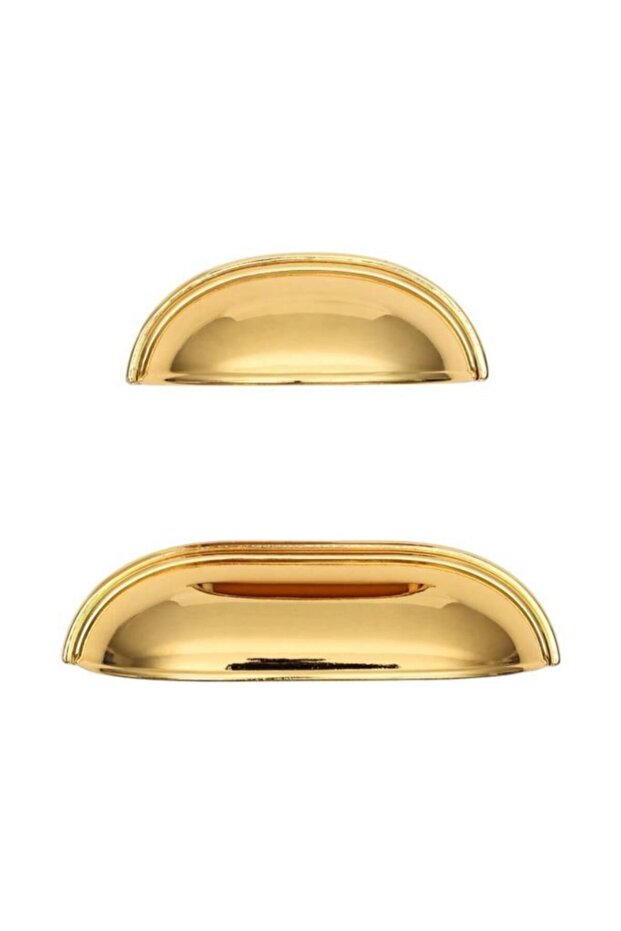 Lüks Çanak Kulp Altın 64mm (2 Adet) - 1