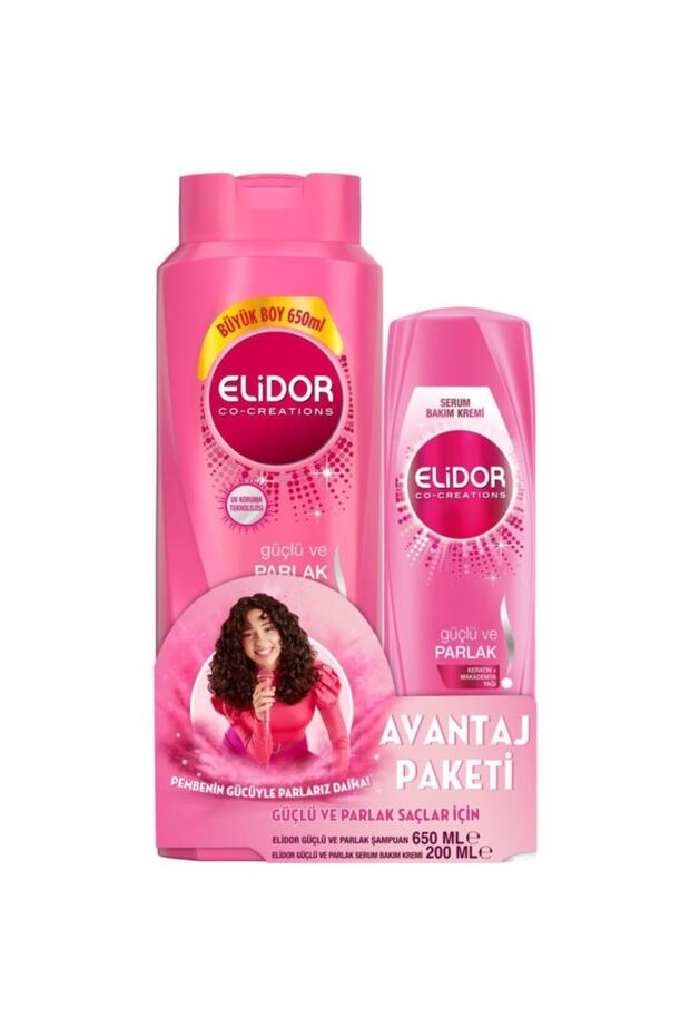 Güçlü ve Parlak Şampuan 650 ml+ Güçlü Parlak Krem 200ml - 1
