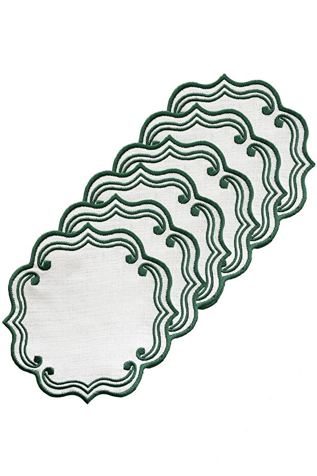 Green Cocktail Napkin Set of 6