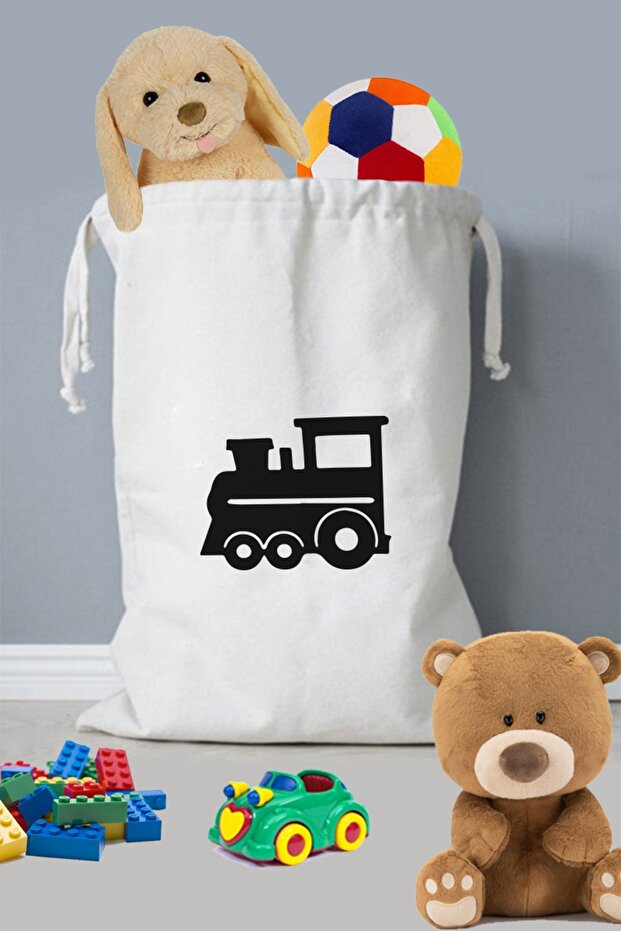 Washable Patterned 100% Cotton Kids Toy Giant Organizer Bag - Diaper Organizer | bolsa