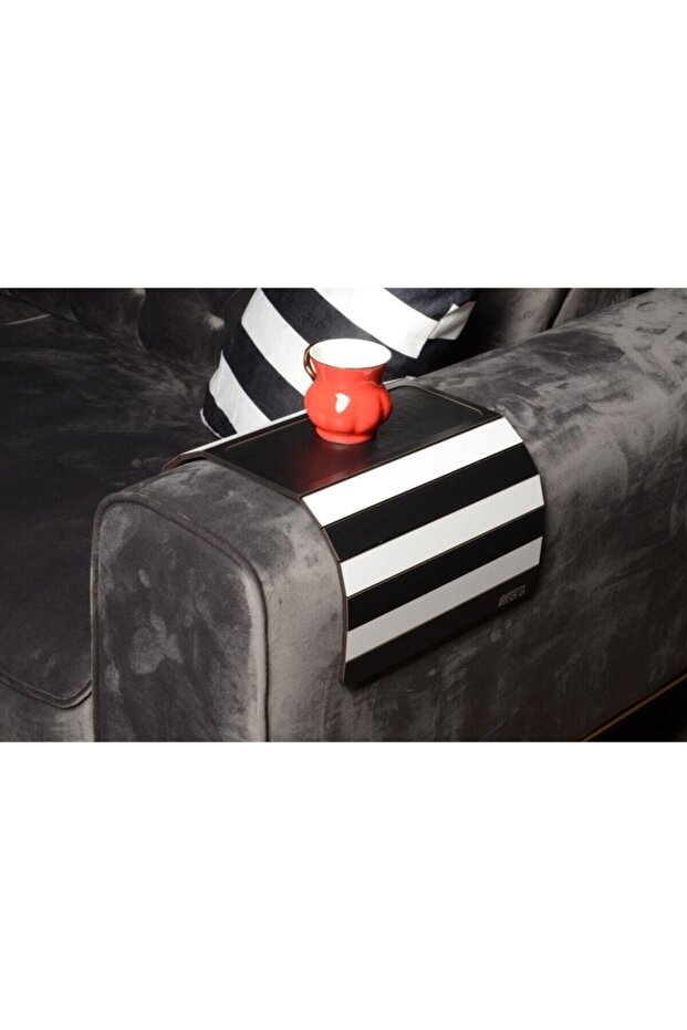 Armrest Tray Mdf 8 mm | Non-Slip Medium Area | Cup Holder and Phone Stand | 50X27.8 Seat Top