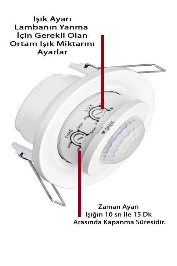 Ledvance Osram 360 Derece Sıva Altı Kızılötesi Hareket Sensorü Pır Ip20 - 3