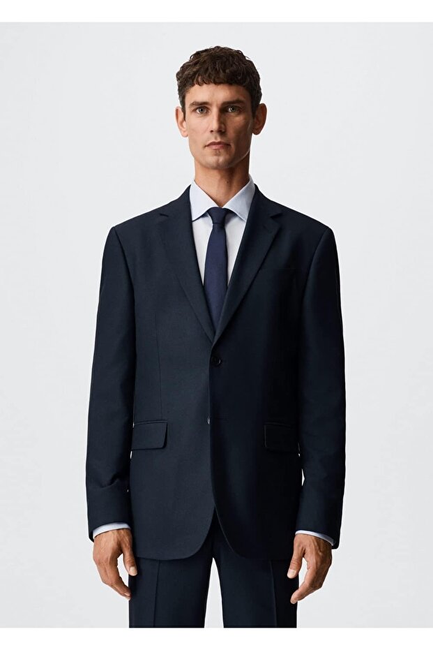 Dar Kesimli Blazer Ceket - 1