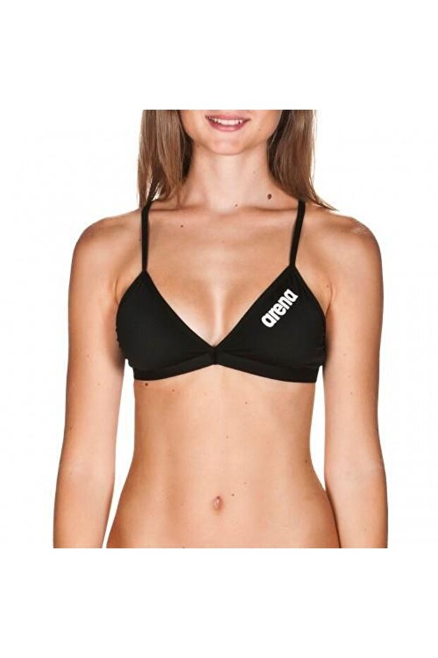 Bikini Top Black Women's Solid Tie Back Top Black 2a24655