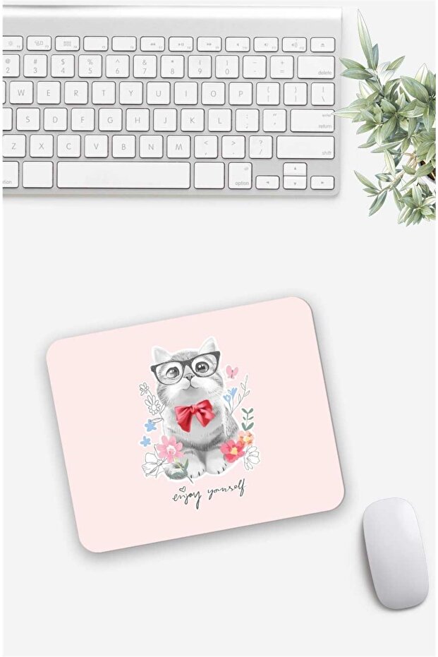 Enjoy Cat Patterned Mouse Pad - 1