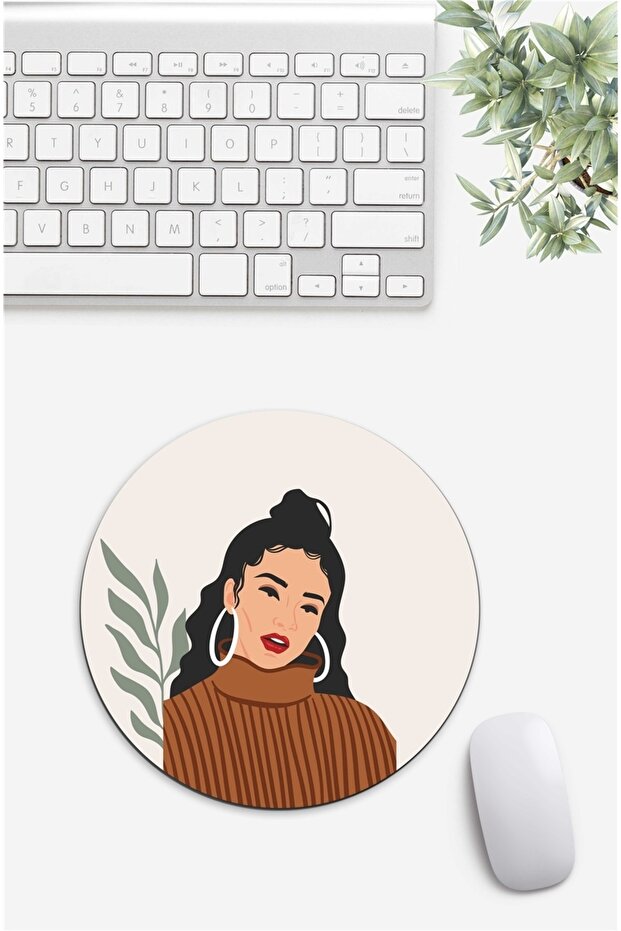 7 Mouse Pads with Abstract Face Patterns - 1