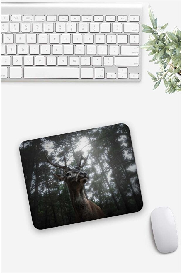 Deer Patterned Mouse Pad - 1